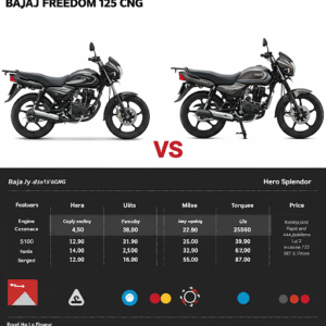Bajaj Freedom 125 CNG vs Hero Splendor